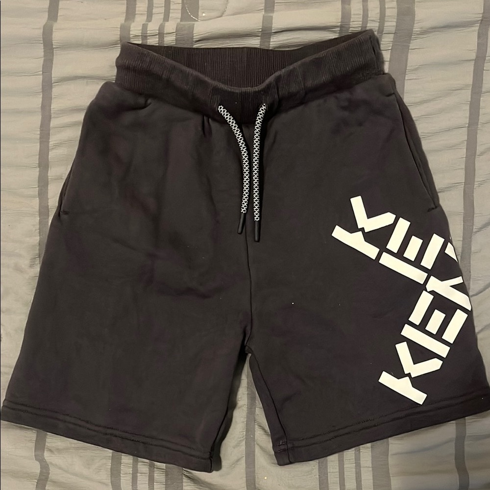 Kenzo Black Athletic Shorts with Elastic Waistband